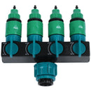 Garden Hose Splitter Water Pipe 4 Way Tap Garden Tap Connector 4/7 Mm Crane