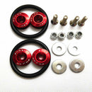 1-Set JDM Universal Quick Release Fasteners Red Kit Fit For Bumper & Trunk Hatch