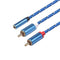 2RCA Female to 3.5 mm Female Mic Audio Y Splitter  Cable Extension Wire for Phon