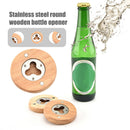 Manual Restaurant DIY Wooden Anti Slip Labor Saving Round Shape Bottle Opener