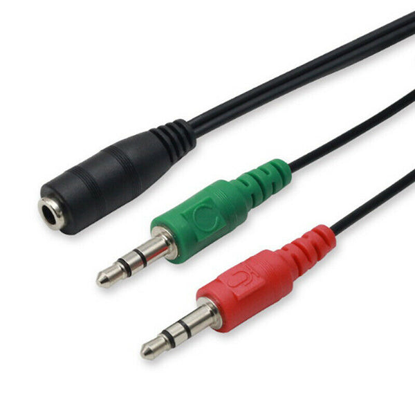 Headphone Splitter Earphone Adapter Audio 3.5mm Female to 2 Male Jack 3.5 Mic A