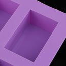 4 Cavity Silicone Rectangle Soap Making Mould Candy Fondant Cake Chocolate