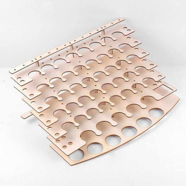 57 Holes Wooden PiGMent Bottles Storage Organizer Color Paints Stand RaCk H S8F1