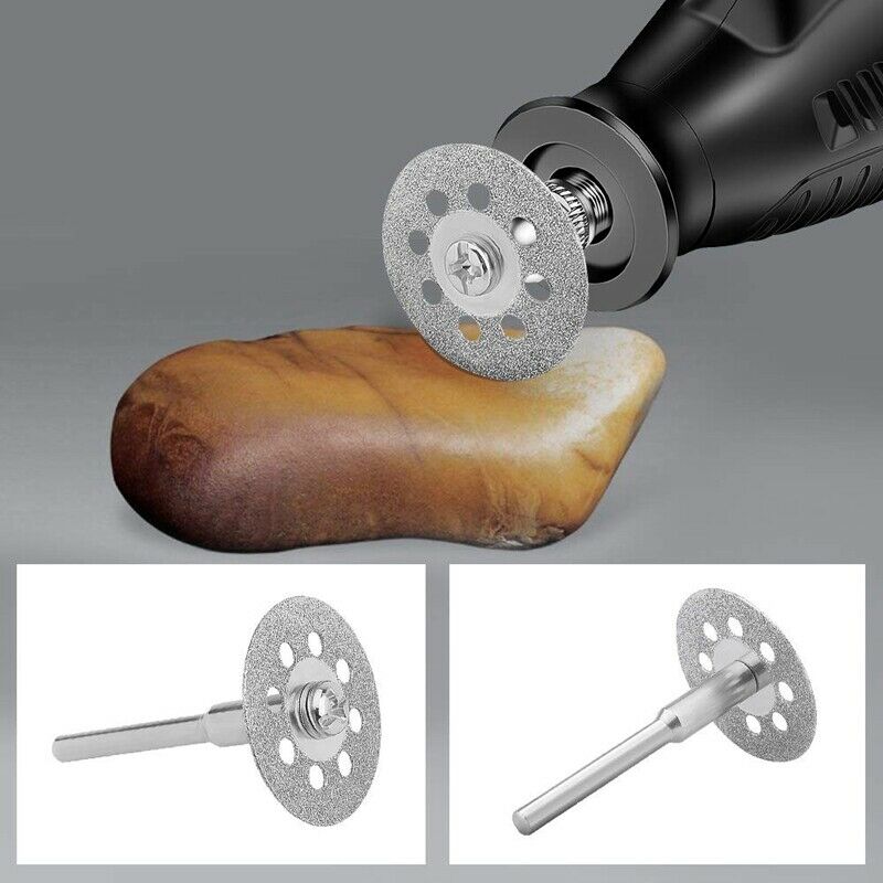 20Pcs Diamond Cutting Wheel(22Mm)with 4Pcs 402 Mandrel(3Mm)and Screwdriver
