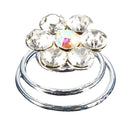 12Pcs Crystal Wedding Bridal Hair Pins Twists Coils Flower Swirl Spiral Hai J6N9