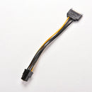 20cm SATA 15 Pin Male to 6 Pin PCI-Express PCI-E Card Power Adapter Cable C.ES