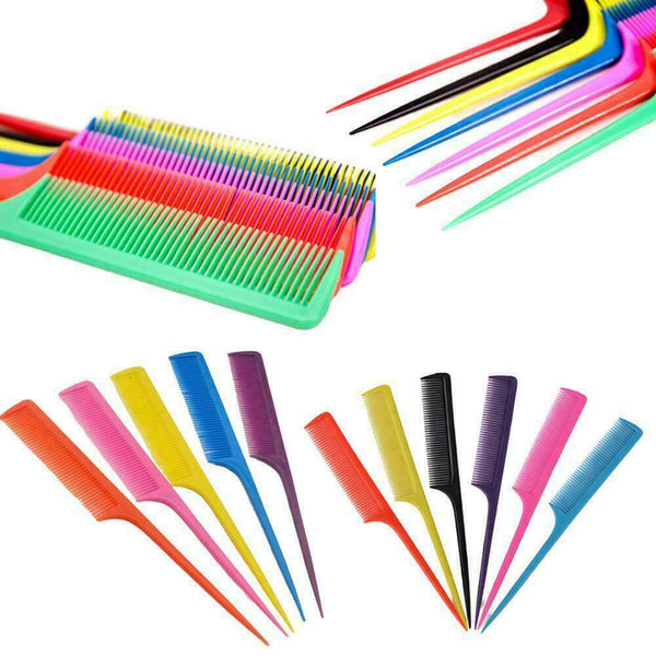 Color Pointed Tail Comb Thin Comb Clip Design The Salon Hairdresser Tool St J6J1