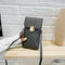 Women Touch Screen Phone Pouch PU Splicing PVC Crossbody Bag (Dark Grey)