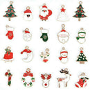20x Alloy Enamel Mixed Christmas Charms Pendant Decor Crafts DIY Making Jewelry
