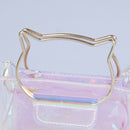 Cat ear pattern Trendy jelly slingbag metal chain single strap bag summerstyl BX