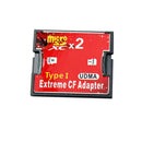 Dual Port SD to CF Card Adapter MMC SDHC SDXC to Compact Flash Type I Card