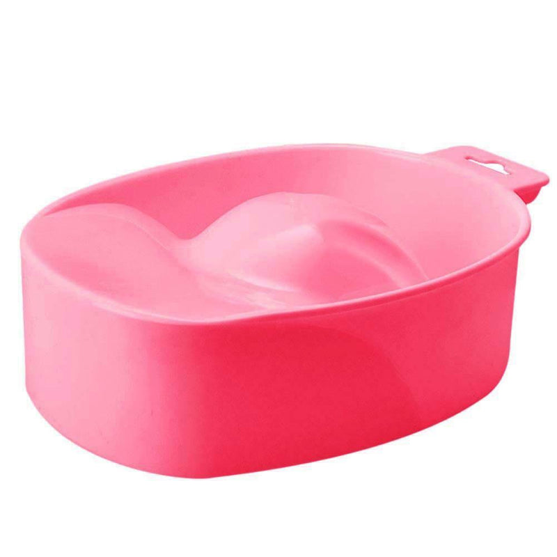 Nail Art Hand Wash Remover Soak Plastic Bowl Nail Bath Manicure Tool(Pink)