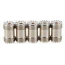 5-Pack PL-259 UHF Female to UHF Female Coax Cable Adapter S0-239 UHF Double