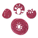 Universal Car Red Aluminum Alloy Brake Disc Trim 2pcs