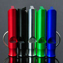 5x Camping Hiking Survival Aluminum Alloy Emergency Whistle With Keyring