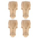 4Pcs Solid Wood Sofa Legs Furniture Feet Plinth for Kitchen Cabinet Cupboard,