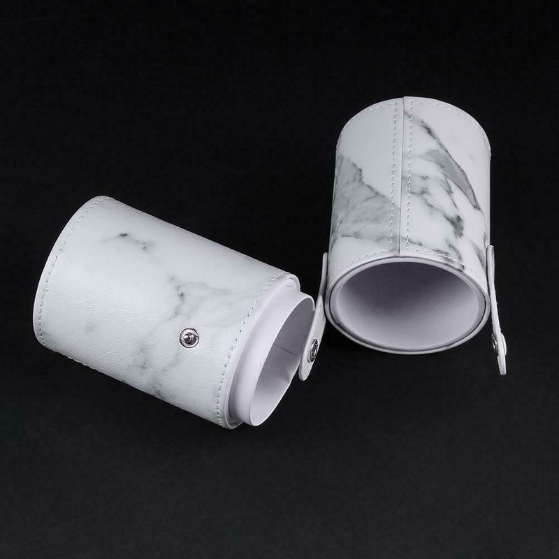 Travel PU Marbling Makeup Brushes Pen Holder Storage Cosmetic Case Box(S) A