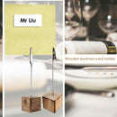 10pcs Wooden Card Holder Stand Photo Memo Notes Clip Desktop Craft Decor