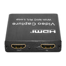 1080P HDMI Game Capture Device with Mic R/L Loop USB Video & Audio Card Adapter