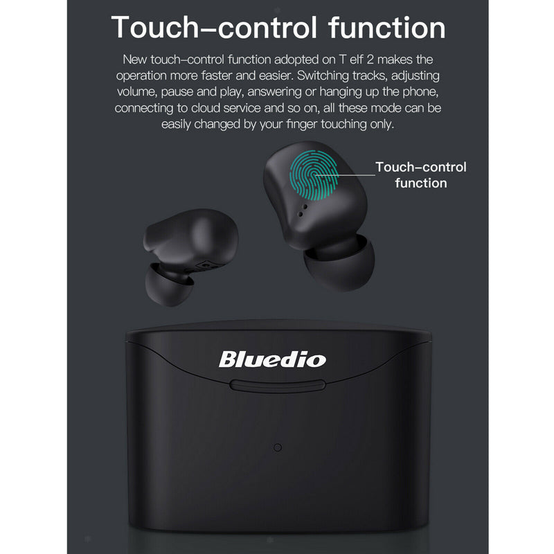 Mini Stereo TWS Earphones Earbuds Waterproof & Charging Box 6mm Speaker