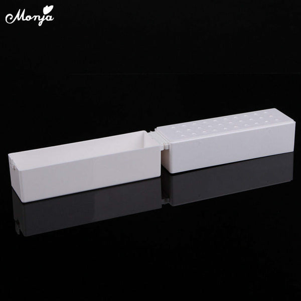 Nail Drill Bit Holder Box Display Storage Container Stand Manicure Nail Art Tool
