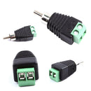 4-Pack Phono RCA Male Plug to AV Screw Terminal Audio/Video Connector Adapter