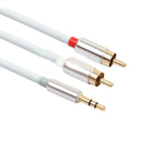 3.5mm Jack Plug AUX Male to 2 x RCA Phone CD player Computer TV Audio Cabl XFC