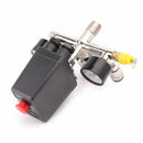 Air Compressor Pressure Control Switch Valve With Manifold Regulator Gauges New