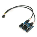 9Pin USB 2.0 Header 1 Male to 4 Female Extention Cable Port Board HUB Multiplier