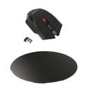 Wireless Mouse Optical Ergonomic 2400DPI Adjustable + Mouse Pad for Laptop