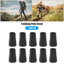 10x Anti-slip Trekking Pole Tip Protector PVC Climbing Walking Stick Cover