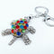 Crystal Tortoise Keychain Women Backpack Pendant Cute Key Ring Jewelry Gift A