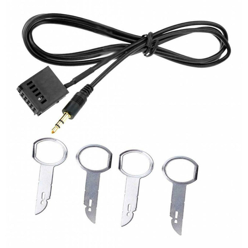 Black Auto Vehicle AUX Cable AUX Receiver Adapter For FORD FOCUS