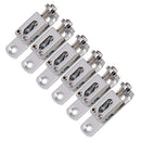 Set of 6 Chrome Electric Guitar Accs Single Individual Bridge Saddles Screws