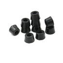 10Pcs 17 x 10mm Round Cabinet Black Rubber Instrument Case Feet Foot Circular Ew