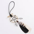 Mini handmade dream catcher with feather wall or car hanging decoration   Z