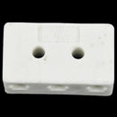 2 Pcs 250V 30A 3W8H High Temperature Ceramic Connector Block White