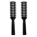 (Pack 2) 7.7'' Plastic Black Handle Ribs Hair Comb Brushes, Hair Comb for