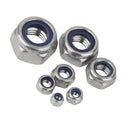 10Pcs M3 Stainless Steel Collar Insert Self-lock Nuts Bolts Screws