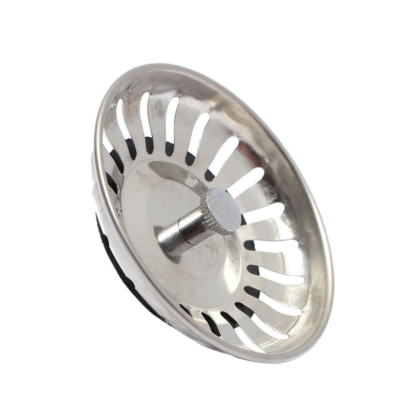 Stainless Steel Home Kitchen Sink Drain Stopper Basket Strainer Waste Plug M&O