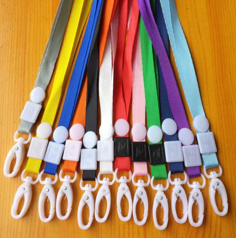 10Pcs Neck Strap Lanyard Safety Breakaway For ID Name Badge Holder Keys ClipLJLJ