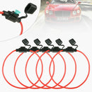 5-pcs 12AWG ATC/ATO 30AMP Automotive Water-Resistant Inline Fuse Holder Blade~