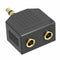 Audio Double Jack Plug Headphone Y Splitter 1 Male Adapter to AUX Female BI V2L5