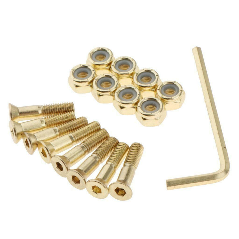 1 Set of 8 Longboard Skateboard Parts Hardware Bolts Screws & Nuts