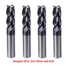 6 Pcs 1-6 Mm 4 Flutes Hrc45 Solid Tungsten Carbide End Mill Cnc Router Bits X9J7
