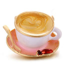 Enamel Coffee Cup Spoon Brooch Pin Women Scarf Suit Collar Lapel Pin Jewelry FT