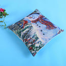 Christmas Snowman Cotton Linen Throw Pillow Case Cushion Home Sofa Decor(3)