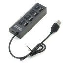 USB Hub 2.0 High Speed 4 Port USB 2.0 Hub Splitter On/Off Switch for Laptop P M&