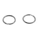 40x Stainless Steel Keyring Split Key Rings Hoop 20mm Double Loop Connectors