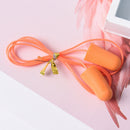 1 pair Slow Rebound Foam Earplug Noise Reduction Comfort Ear Plug with Cord ME